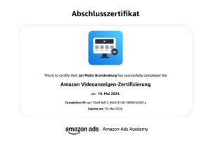 Zertifizierung für Amazon 2025